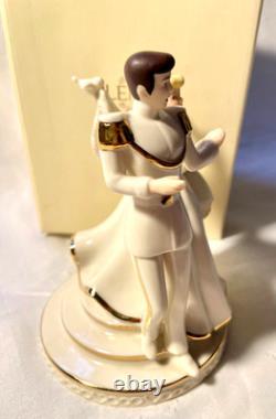 Disney Cinderella & Prince Hand Painted 24K Gold Lenox Wedding Cake Topper New