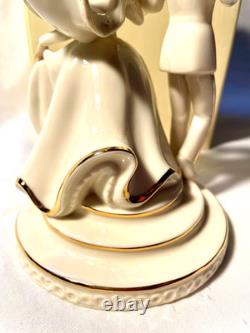 Disney Cinderella & Prince Hand Painted 24K Gold Lenox Wedding Cake Topper New