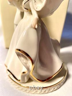 Disney Cinderella & Prince Hand Painted 24K Gold Lenox Wedding Cake Topper New