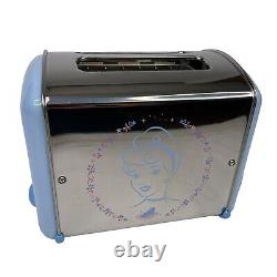 Disney Cinderella Singing Musical Toaster Toaster Blue Stainless VillaWare RARE