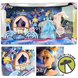 Disney Cinderella Twinkle Lights Carriage and Cinderella Doll Mattel NRFB