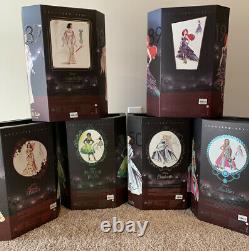 Disney Designer Collection Premiere Series Doll COMPLETE SET LIMITED EDITION NEW
