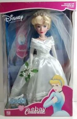 Disney Doll Princess Cinderella Bride Porcelain Brass Key Very Rare NIB Vintage