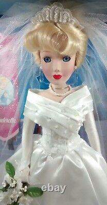 Disney Doll Princess Cinderella Bride Porcelain Brass Key Very Rare NIB Vintage