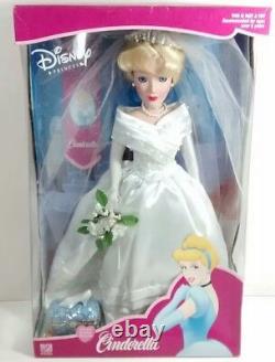 Disney Doll Princess Cinderella Bride Porcelain Brass Key Very Rare NIB Vintage