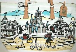Disney Dooney & Bourke Mickey Minnie Cinderella Castle D23 Tote Shopper Bag