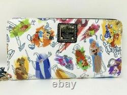 Disney Dooney & and Bourke Ink and Paint Zip Wallet Briar Rose Pinocchio NWT B