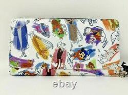 Disney Dooney & and Bourke Ink and Paint Zip Wallet Briar Rose Pinocchio NWT B