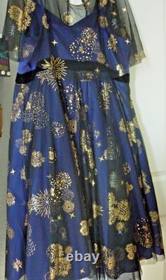 Disney Dress Shop Cinderella 50th Castle Beautiful Blue Fireworks New Size 22