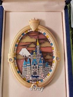 Disney LE 750 Cinderella Castle Window TDL Stained Glass Jumbo Boxed Pin 39335