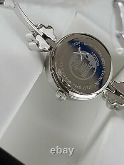 Disney Ladies Time Works Cinderella Steel Wrist Watch Sky Blue Swarovski Crystal