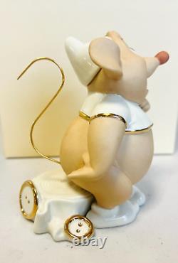 Disney Lenox Gus Mouse Cinderella Figurine 24 K Gold & Ivory Fine China Box