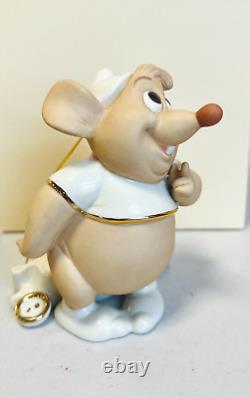 Disney Lenox Gus Mouse Cinderella Figurine 24 K Gold & Ivory Fine China Box