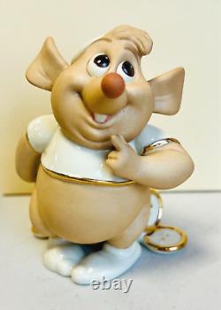 Disney Lenox Gus Mouse Cinderella Figurine 24 K Gold & Ivory Fine China Box