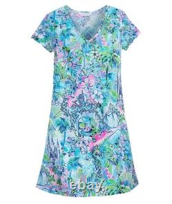 Disney Lilly Pulitzer Cinderella Etta V-Neck Dress Ladies Size L NWT