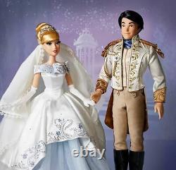 Disney Limited Edition 17 Platinum Doll Set Cinderella Prince Charming LE 600