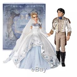 Disney Limited Edition Cinderella & Prince Charming Platinum Wedding Doll Set