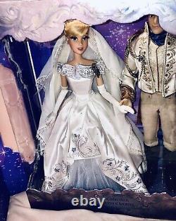 Disney Limited Edition Cinderella and Prince Charming Wedding Platinum Doll Set