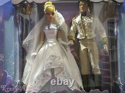 Disney Limited Edition Cinderella and Prince Charming Wedding Platinum Doll Set