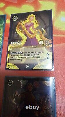 Disney Lorcana Challenge Promo Set Card Rapunzel Cinderella + New Near Mint