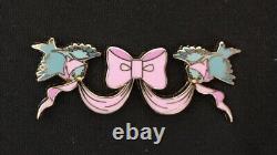 Disney Loungefly Cinderella 70th Anniversary Blue Birds with pink Bow ribbon pin