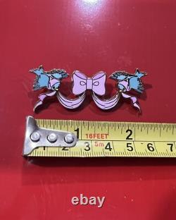 Disney Loungefly Cinderella 70th Anniversary Blue Birds with pink Bow ribbon pin