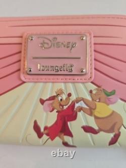 Disney Loungefly Cinderella 70th Anniversary Bow Wallet Gus Jaq Mice HTF NEW