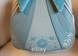 Disney Loungefly Cinderella Mini Backpack, Cardholder Mice Jaq Gus Blue Dress