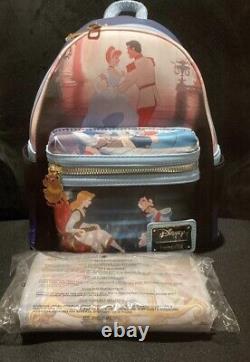Disney Loungefly Cinderella Princess Scenes Backpack and Wallet NEW