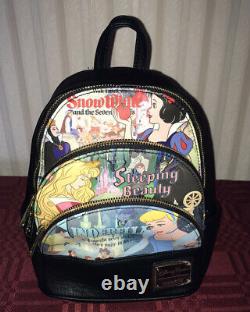 Disney Loungefly Princess Snow White Sleeping Beauty Cinderella Backpack New