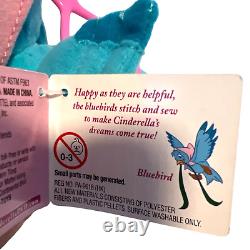 Disney Mattel Cinderella Blue Bird with Tags Clip Plush Rare Vintage 2005