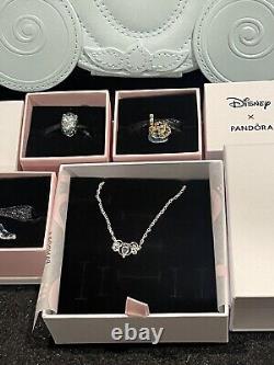 Disney Pandora Cinderella Collection 2024 Three Charms Necklace Crossbody New