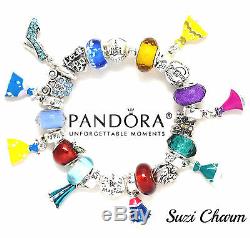 Disney Park Cinderella's Castle Bracelet Princess Dress Pandora Box New
