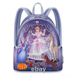 Disney Parks 100 Year Cinderella Loungefly Lenticular Mini Backpack NEW