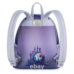 Disney Parks 100 Year Cinderella Loungefly Lenticular Mini Backpack NEW