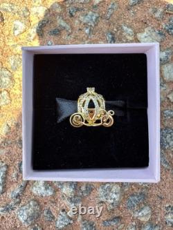 Disney Parks 2025 Gold Plated Cinderella Carriage Pandora Charm New