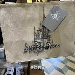 Disney Parks 2026 Cinderella Castle Tote Bag, Pen and Notebook Set WDW Gold New