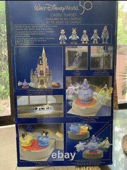Disney Parks 50th Anniversary Cinderella Castle Playset Light Up + Wishables