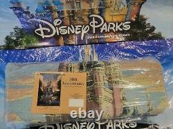 Disney Parks 50th Anniversary Tapestry Wall Hanging Cinderella Castle New