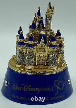 Disney Parks 50th Cinderella Castle Trinket Box Arribas Brothers New with Box