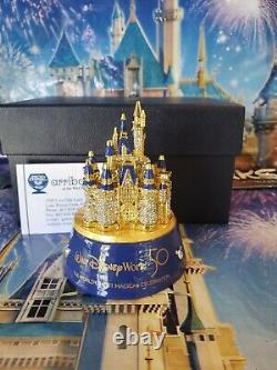 Disney Parks Arribas 50TH Anniversary Cinderella Castle Jeweled Trinket Box New