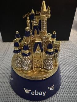 Disney Parks Arribas 50th Anniversary Cinderella Castle Jeweled Trinket Box New