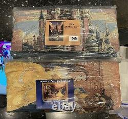 Disney Parks Beauty N Beast And 50th Anniversary Tapestry Wall Hanging Throw Set