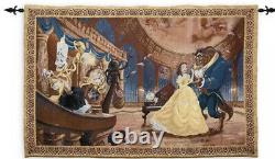 Disney Parks Beauty N Beast And 50th Anniversary Tapestry Wall Hanging Throw Set