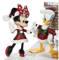 Disney Parks Cinderella Castle Figurine Christmas Holiday Mickey Minnie Pluto