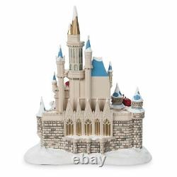 Disney Parks Cinderella Castle Figurine Christmas Holiday Mickey Minnie Pluto