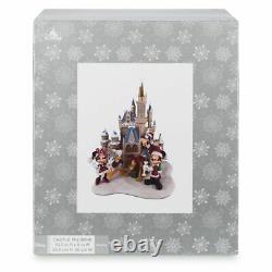 Disney Parks Cinderella Castle Figurine Christmas Holiday Mickey Minnie Pluto