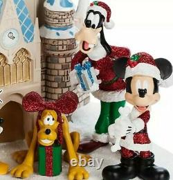Disney Parks Cinderella Castle Figurine Figure Christmas Holiday Mickey NEW