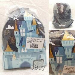 Disney Parks Disneyland Cinderella Castle Loungefly Mini Backpack Bag NWT Rare