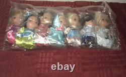 Disney Parks MINI CINDERELLA COMPLETE SET 7 Precious Moments Dolls New